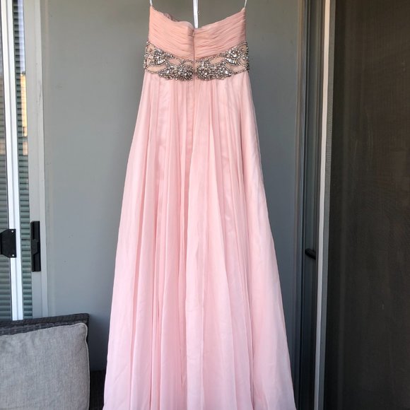 Pink Embellished Jovani Gown - Picture 4 of 10